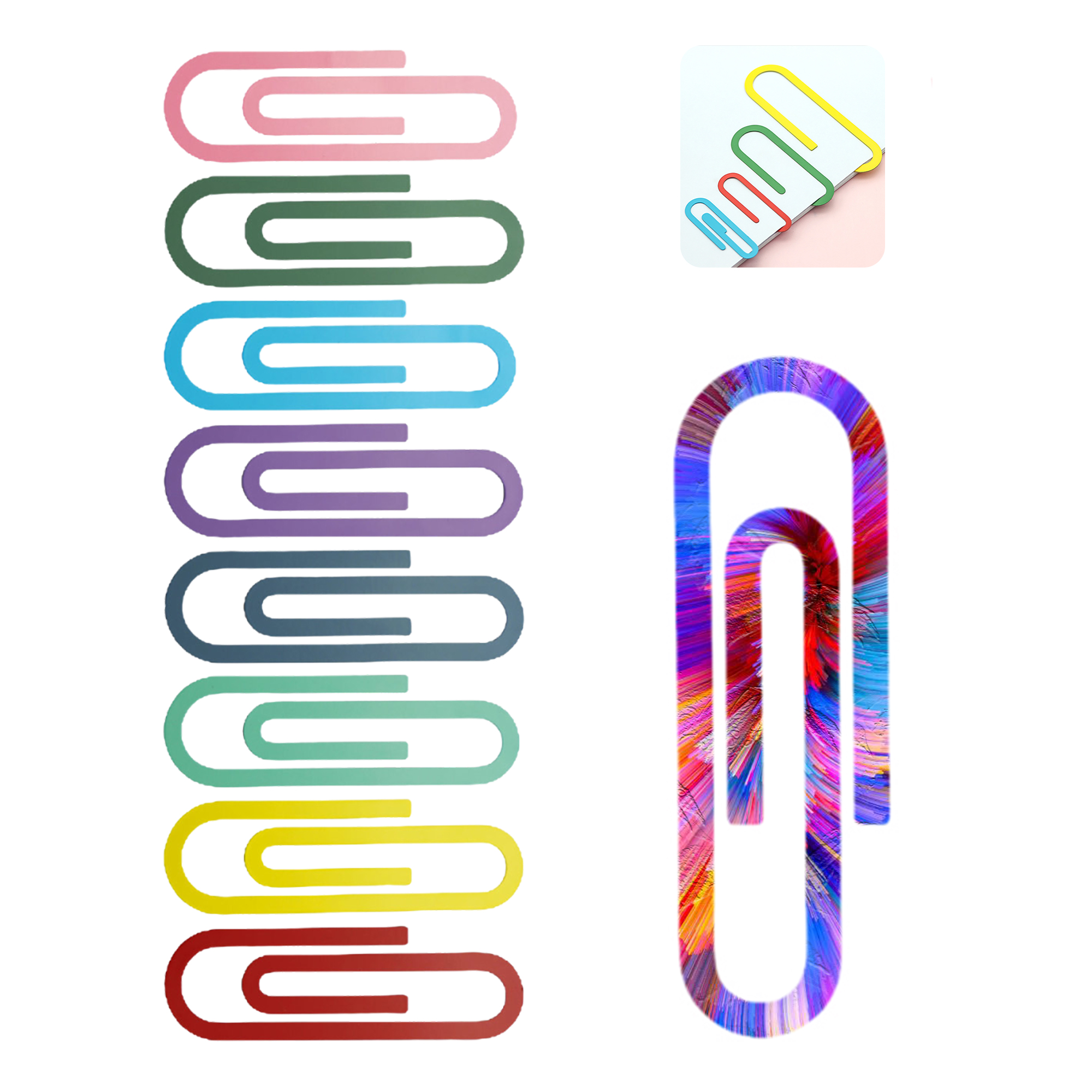 Vibrant Bookmark Paper Clips 2