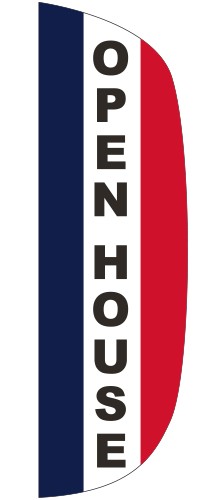 "OPEN HOUSE" 3' x 10' Message Flutter Flag 1