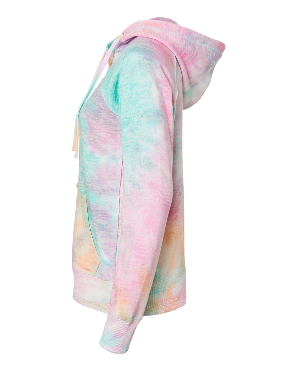 Women's Courtney Burnout V-Notch Hooded Sweatshirt - W1162 2
