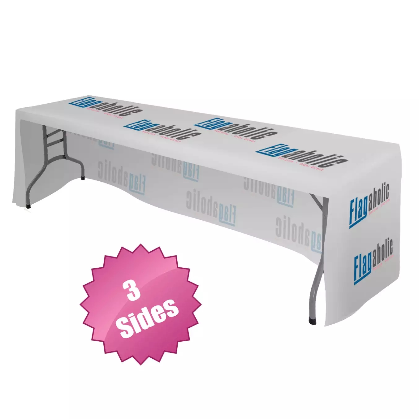 3-sided Rectangle 4 Foot Table Cloth 2