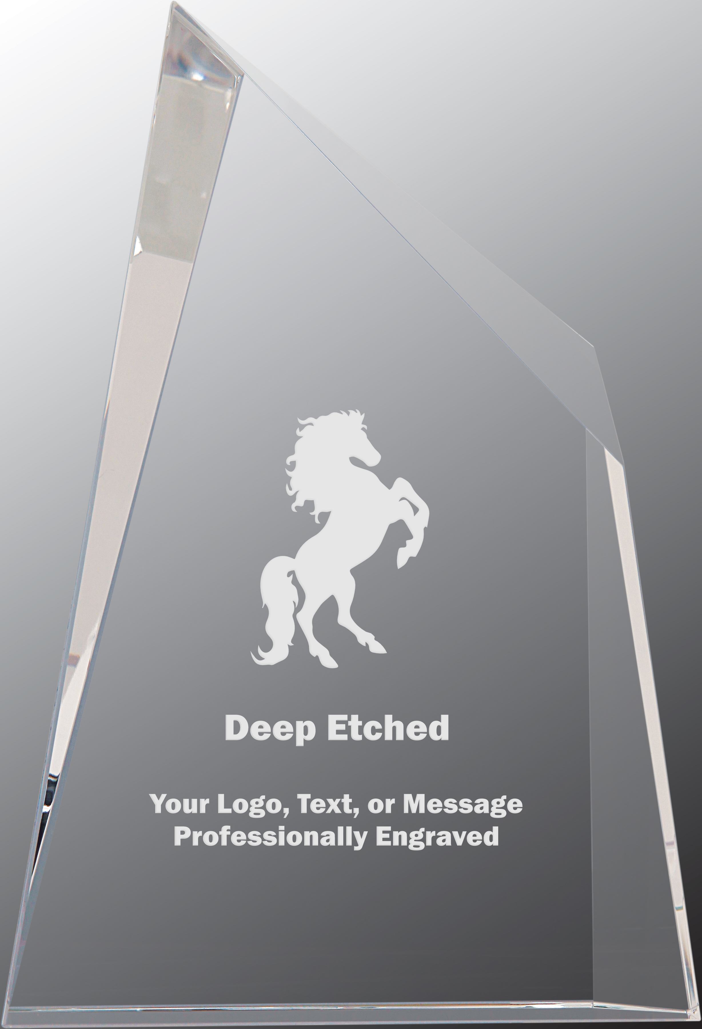 7" x 10" Crystal Facet Wedge Award