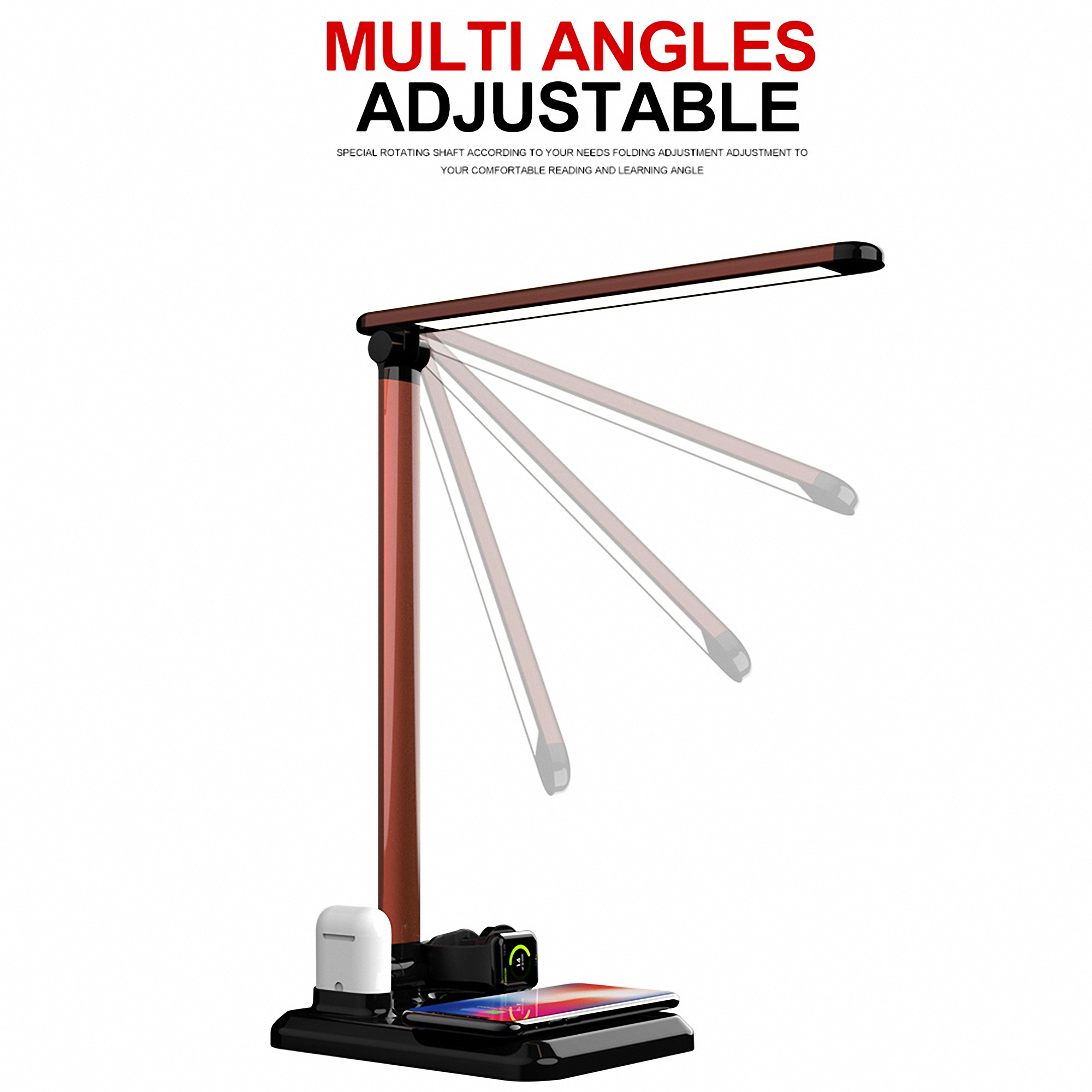 Multifunctional LED Lamp with 10W Wireless Charging Pad 2