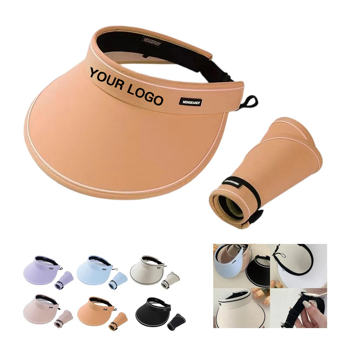 Cotton Blend Sun Visor with Wide Brim 6