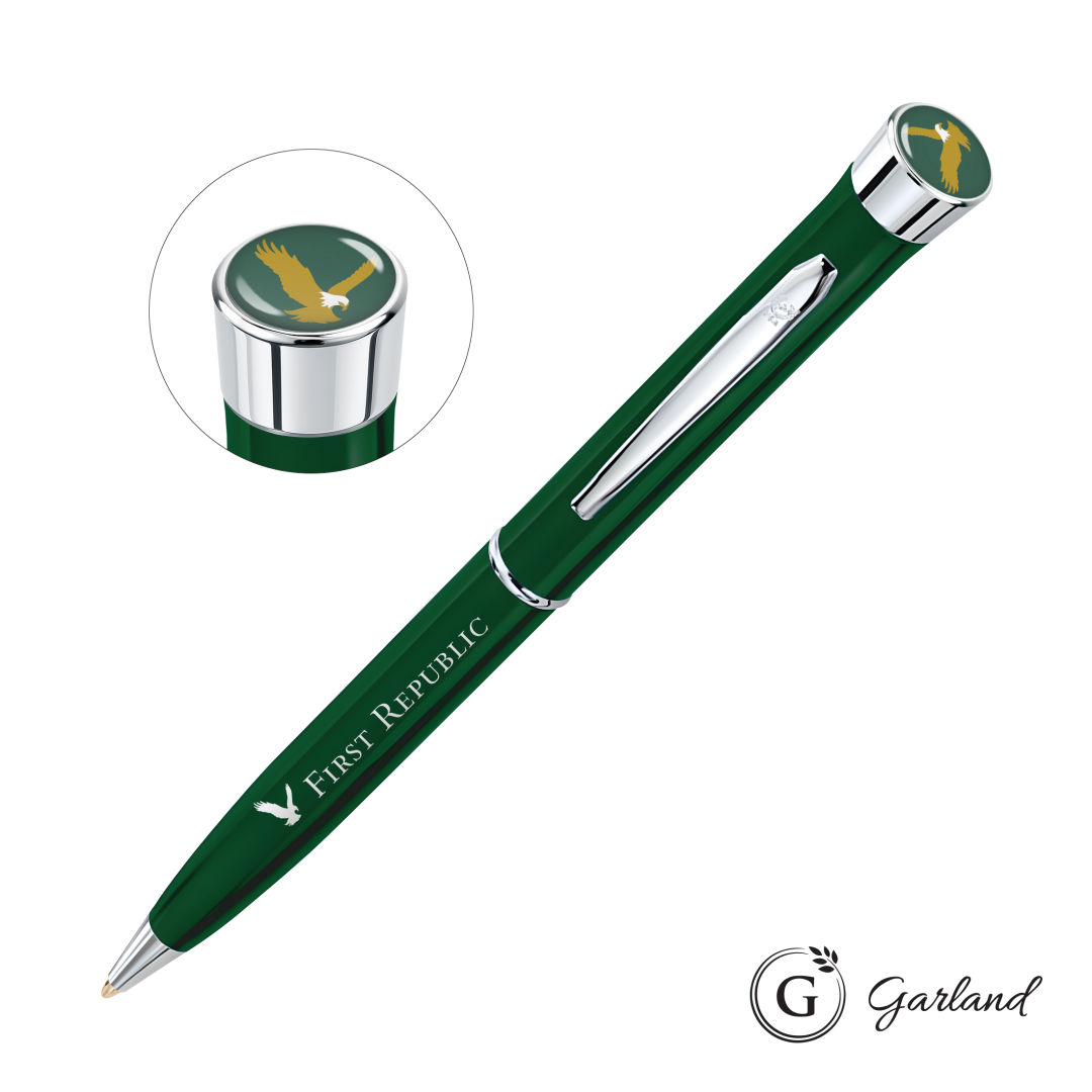 Garland® Color Custom Twist Ballpoint Pen - Chrome Accent 5