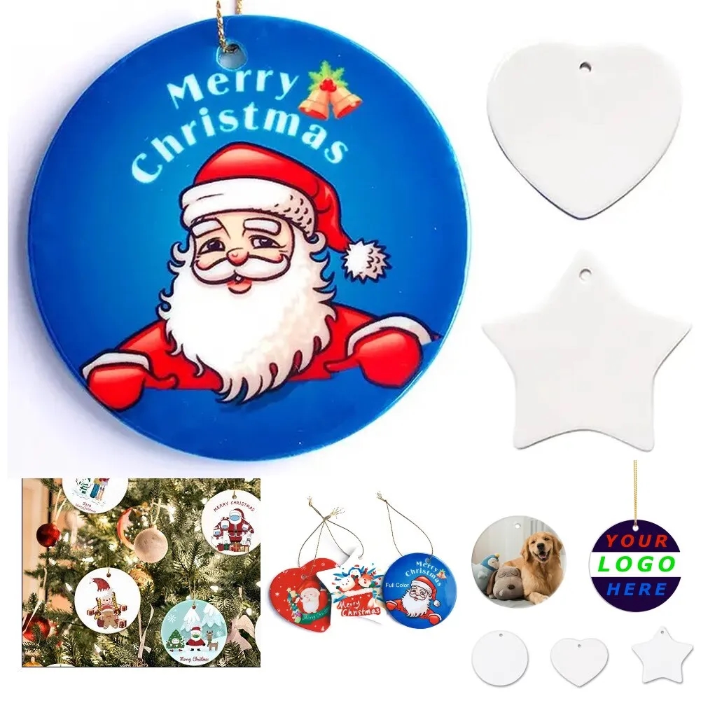 Sublimation Christmas Ceramic Ornament Ideal for DIY Crafts 3