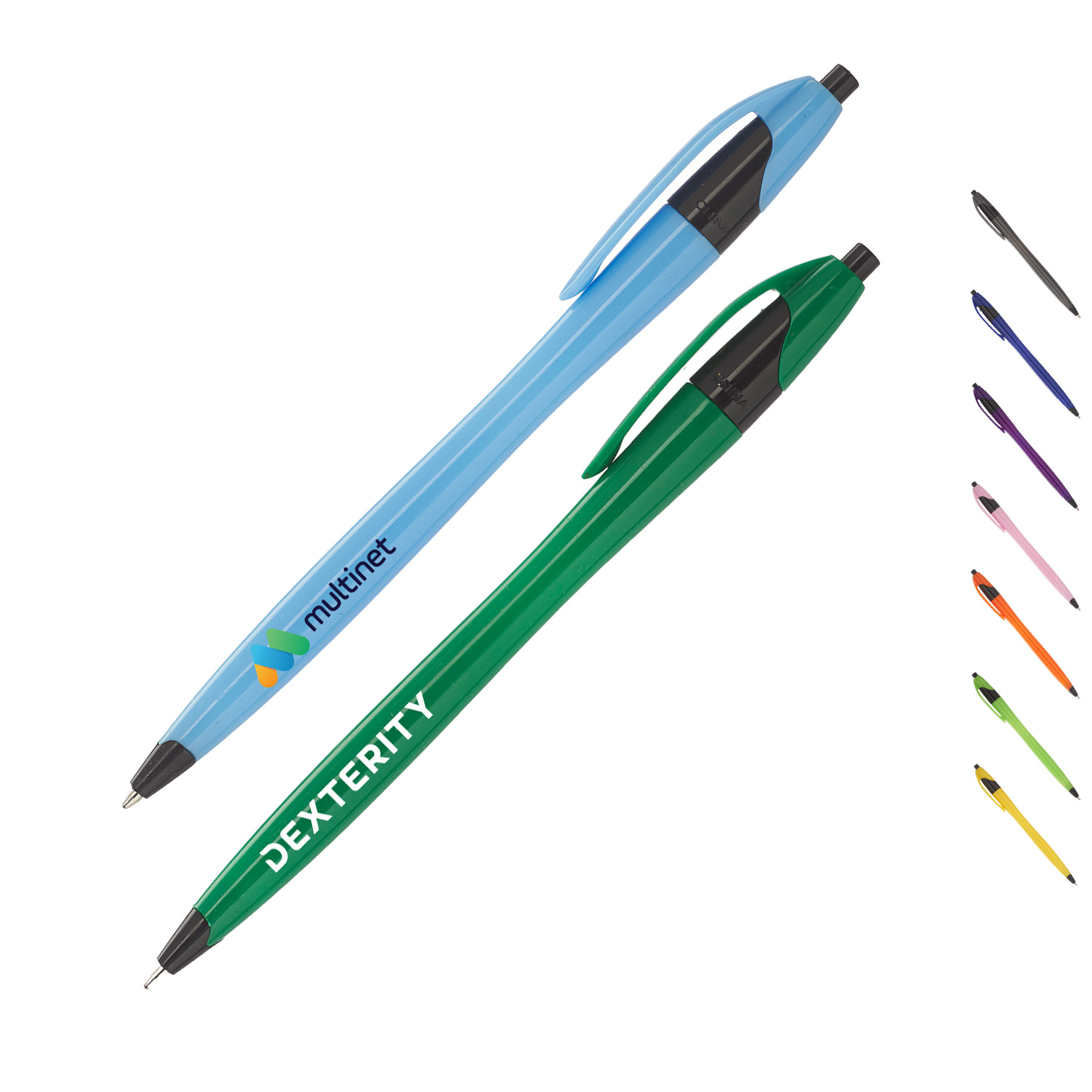 Two Tone Plastic Pens w/ Custom Imprint Click Action Pen 1