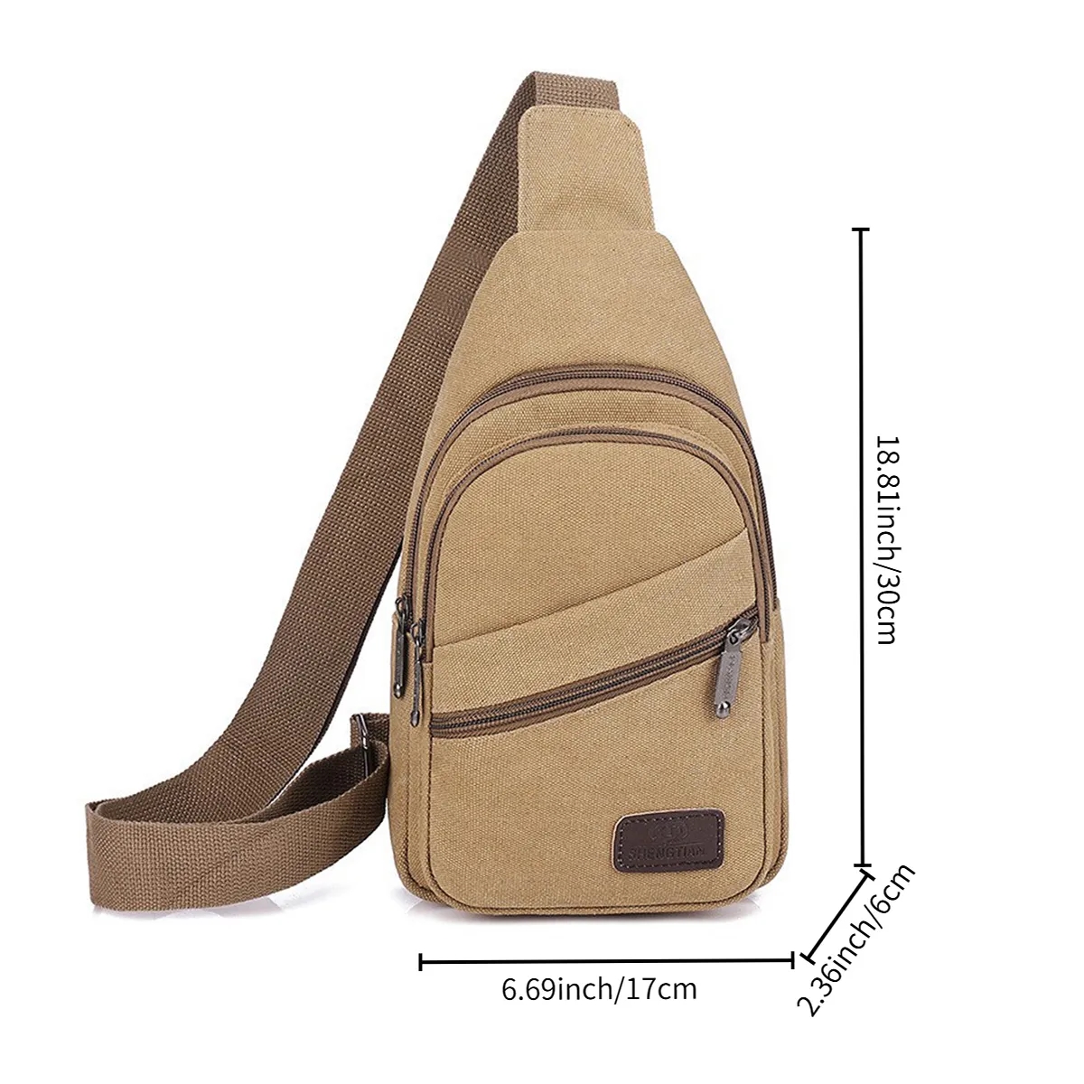 Wear and Scratch Resistant Canvas Crossbody Sling Bag 6