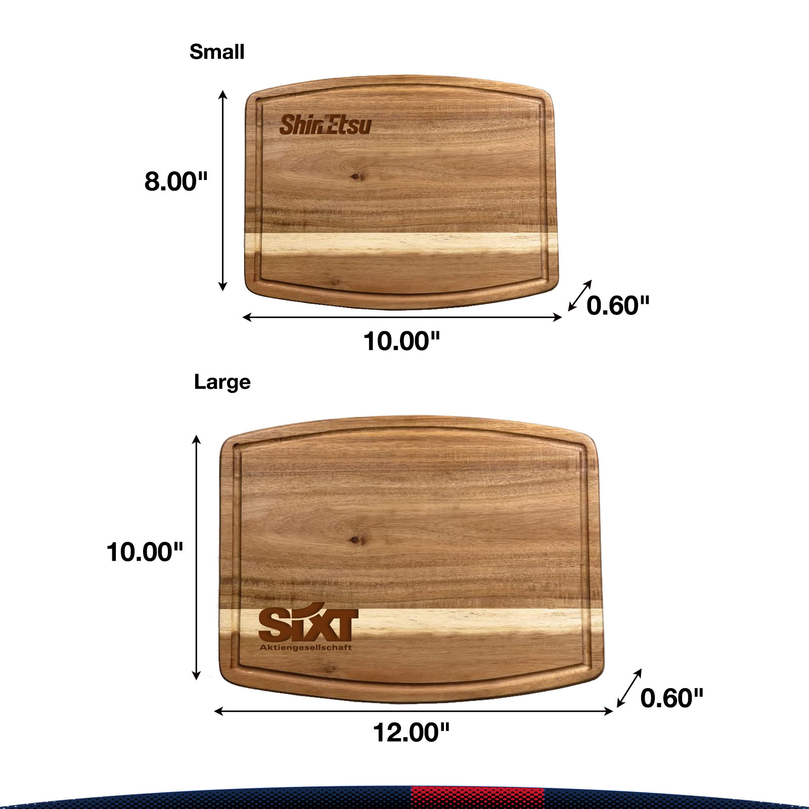 Marnet Acacia Wood Curved Cutting Board 5