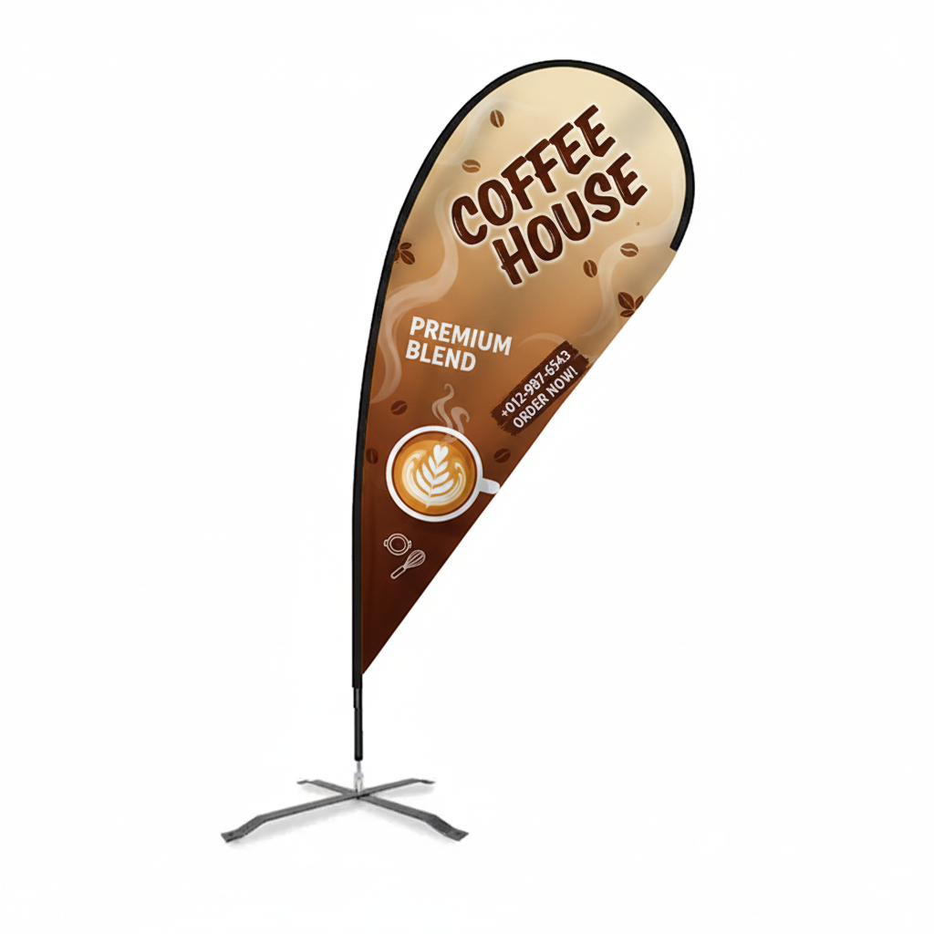 Flex Blade® LX Teardrop Banner with Pole, Single-Sided - 9' Event Flag 4