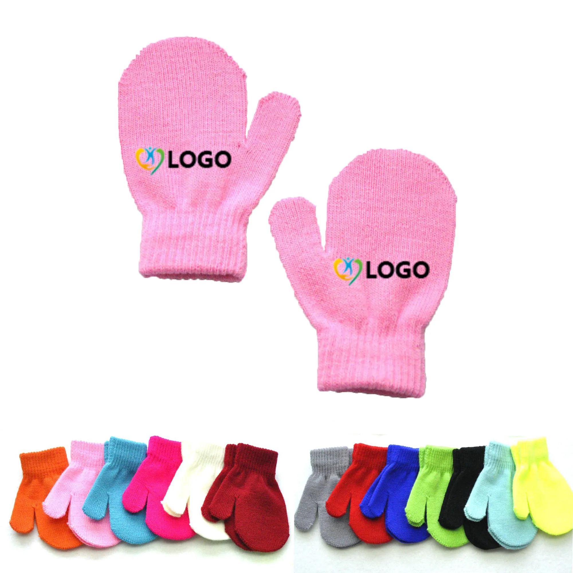MOQ50 Winter Baby Knitted Mittens