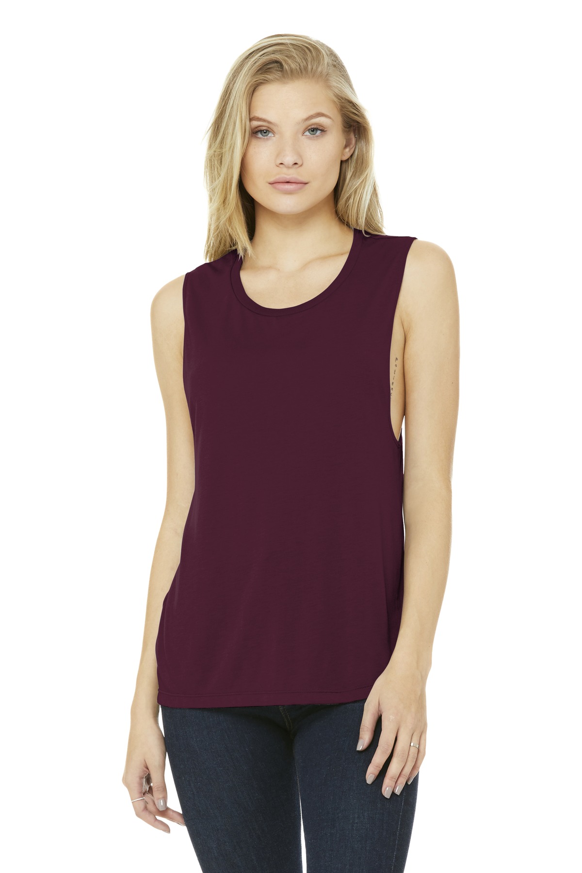 BELLA+CANVAS Women's Flowy Scoop Muscle Tank. BC8803 39