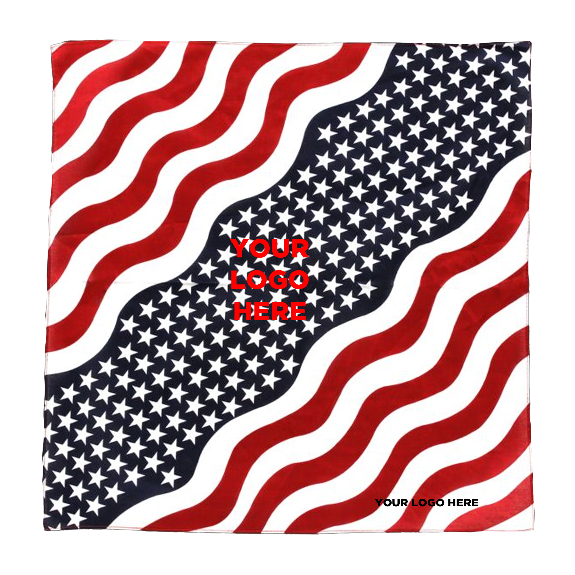 Stars and Stripes 22" Cotton Bandannas 6
