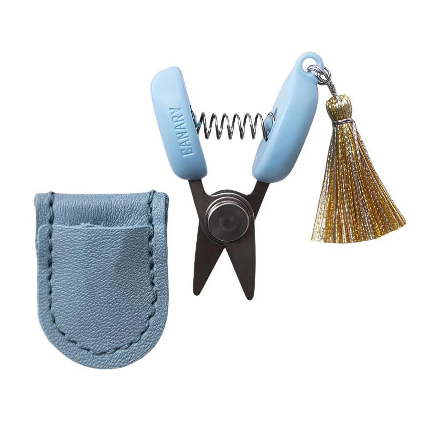 Mini Portable Scissors with Stylish Leather Pouch 2