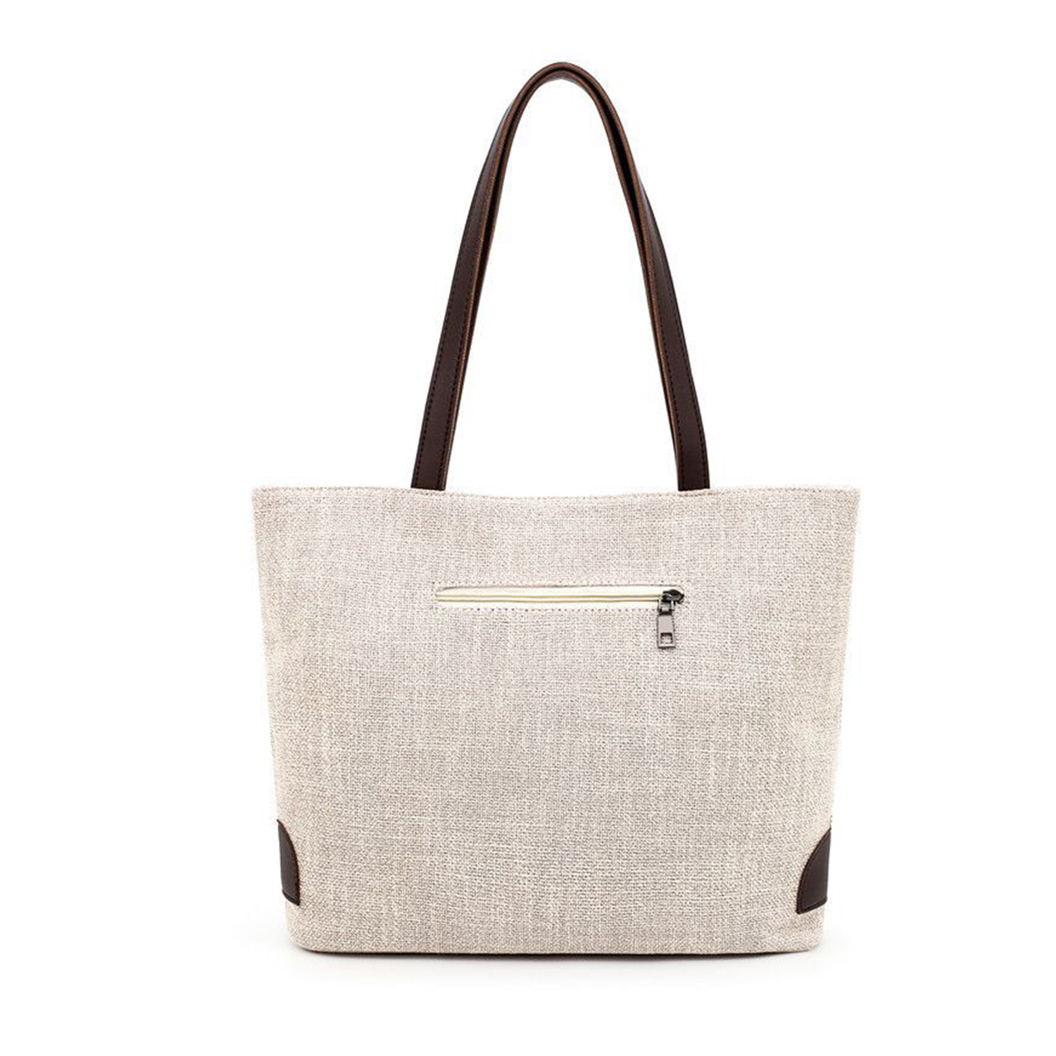 Canvas Tote Bag with Zipper and Handle, custom tote bag with logo imprint 4