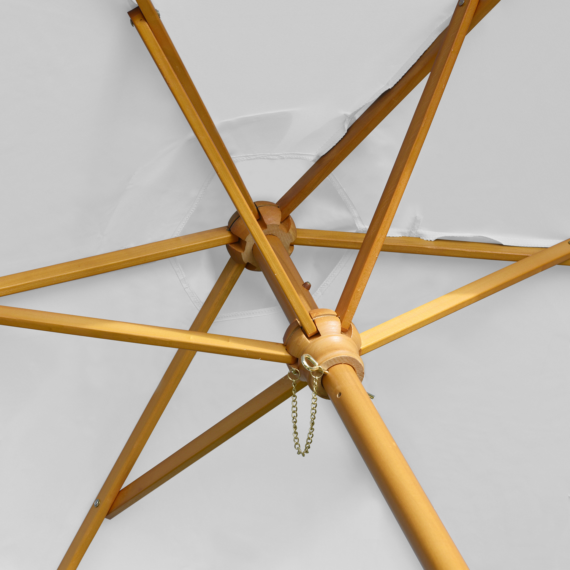 7' Wood Market Umbrella