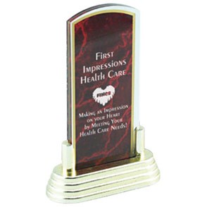 Marbleized Arch Award w/Pop-In Base 5
