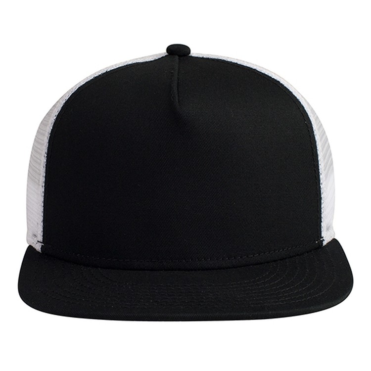 OTTO CAP® OTTO SNAP 5 Panel Pro Style Mesh Back Trucker Snapback Hat 46