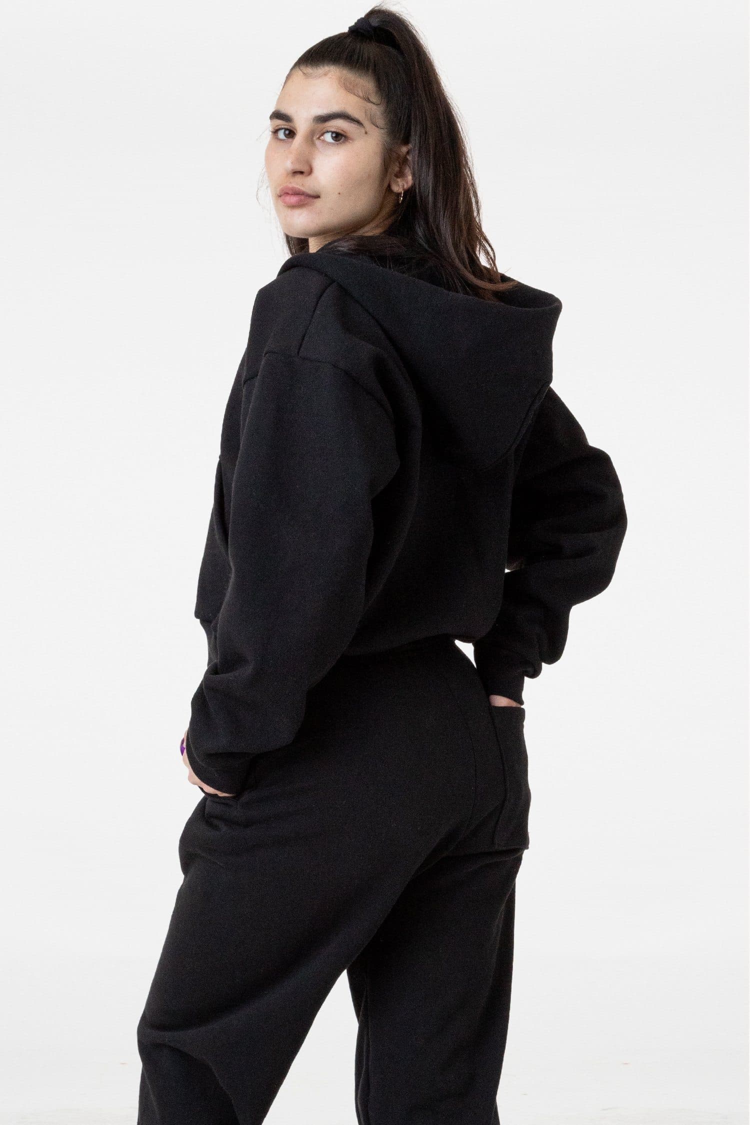 14 OZ HEAVY FLEECE CROPPED ZIP UP 7