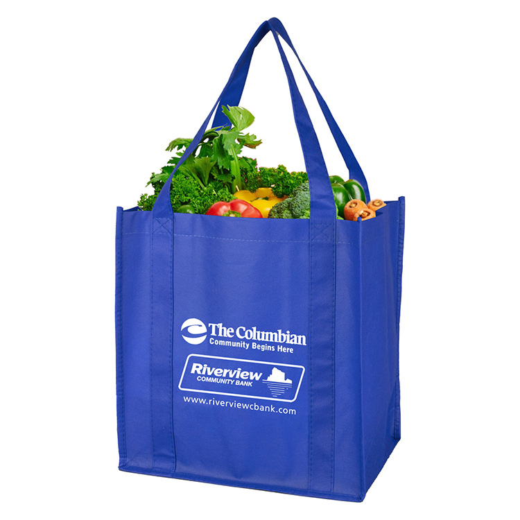 12-1/2"W x 13"H x 8"Gusset - "MEGA" Grocery Shopping Tote Bag 34
