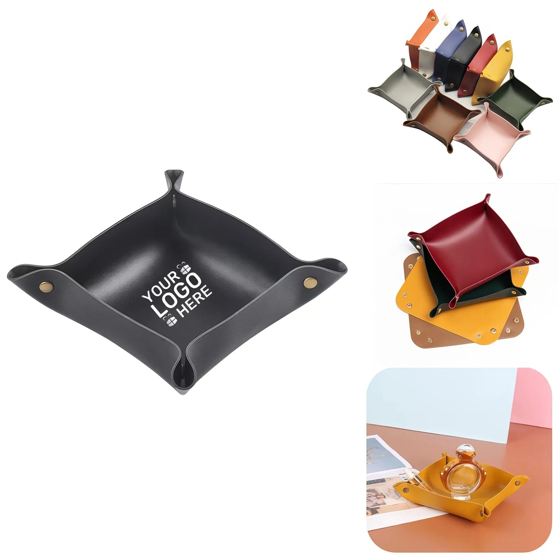 PU Leather Jewelry Valet Tray 5