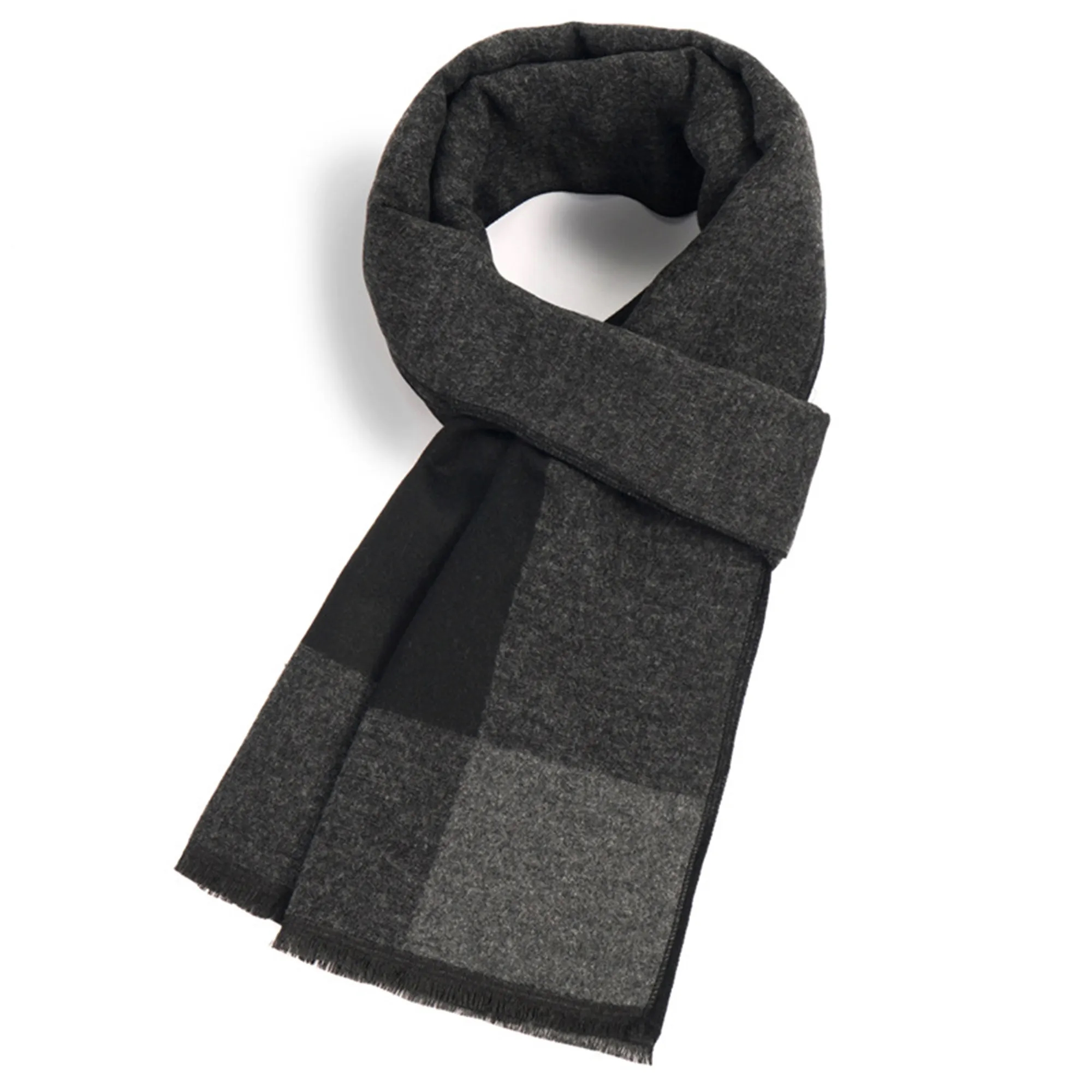 MOQ50 Winter Plaid Faux Cashmere Scarf Shawl 2