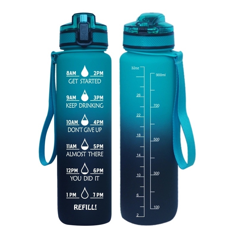 32oz Leakproof Motivational Sports Water Bottle 5