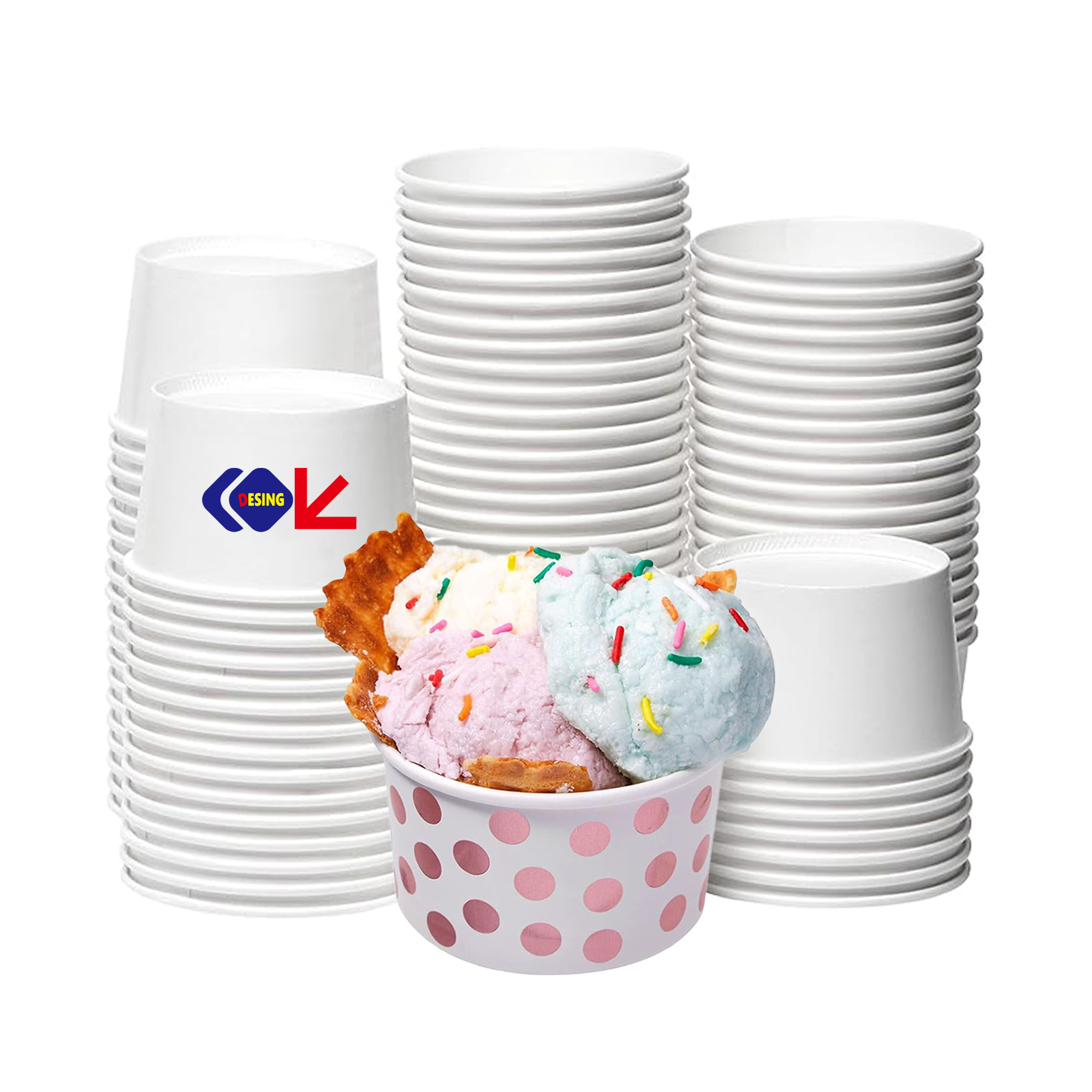 Eco Paper Ice Cream Bowl - 5oz 2