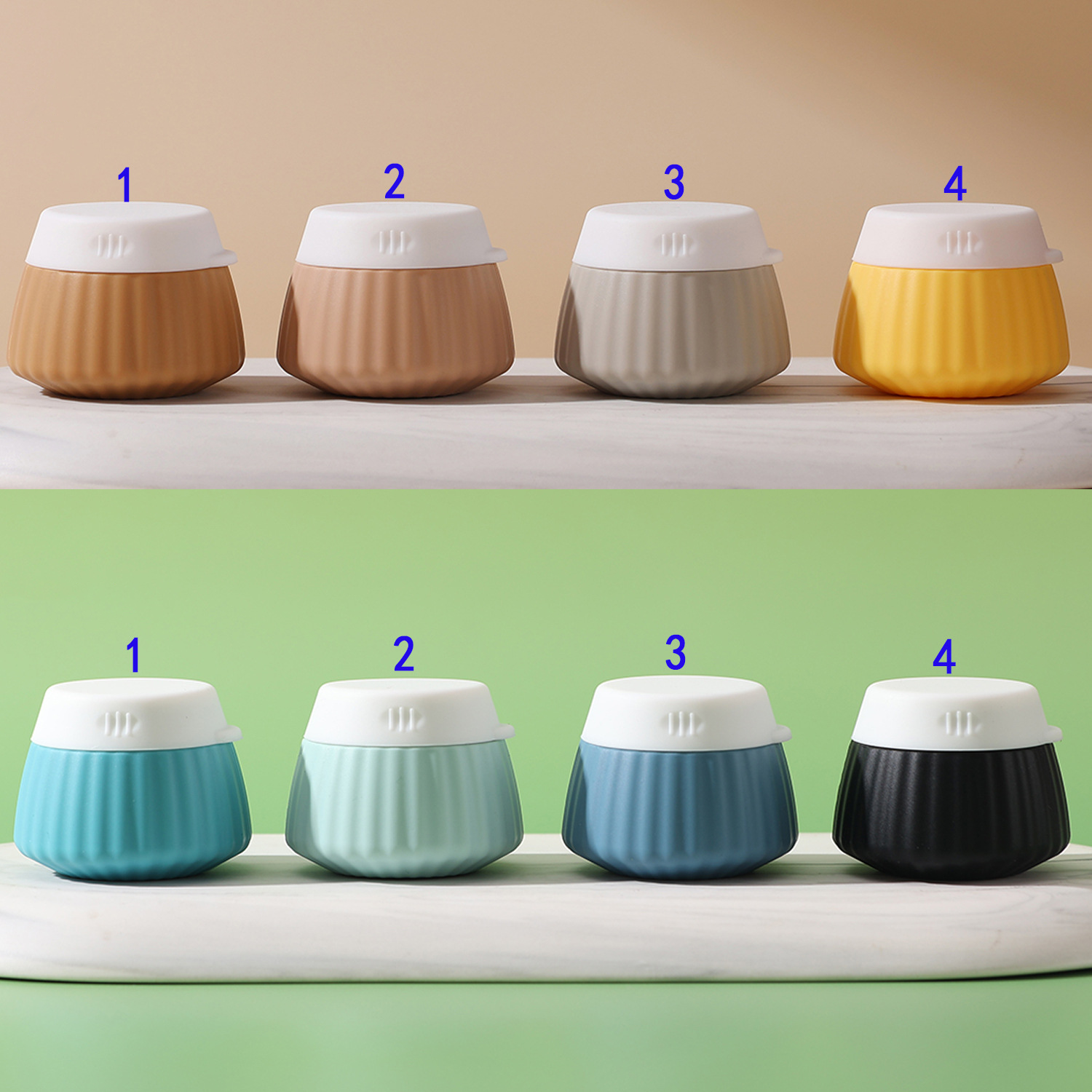 4PCS Silicone Travel Bottle Hand Squeeze Cosmetics Container 7