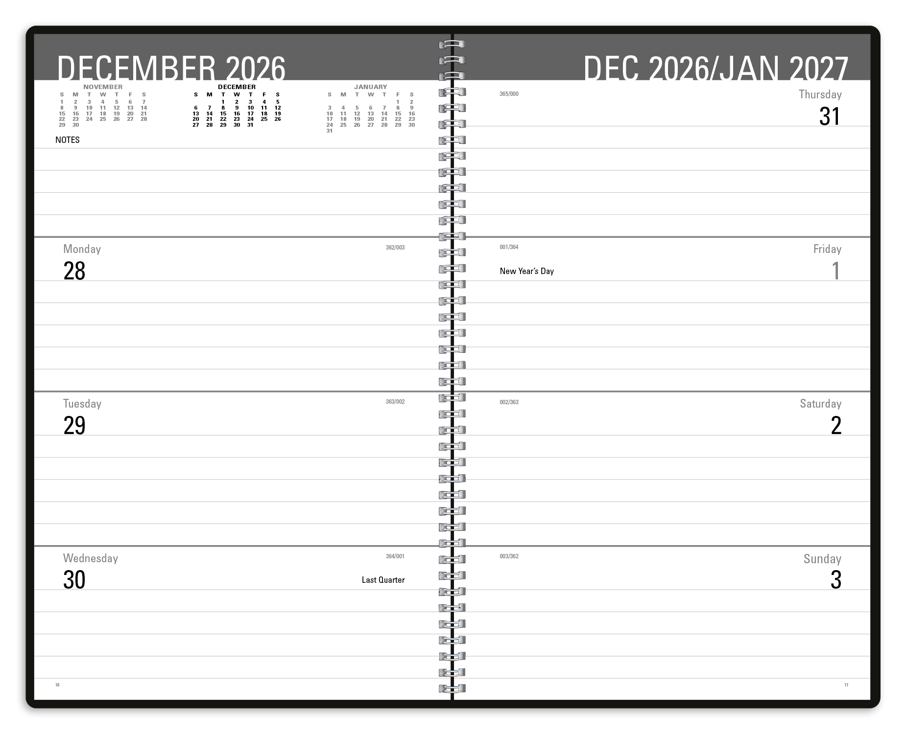 Triumph® Calendars Classic Weekly Desk Planner 34