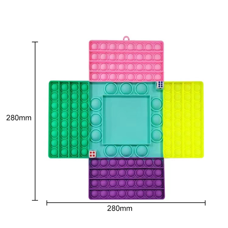 Big Size Pop Fidget Toy 4 Players Pop Chess Board Game 9