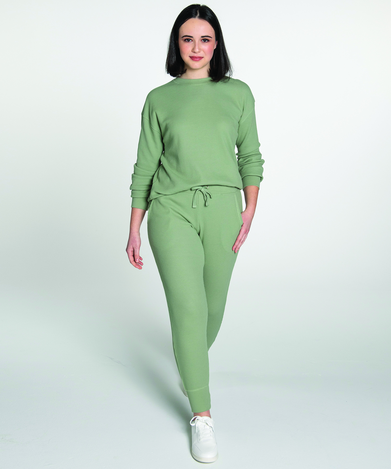 Women’s Lightweight Waffle Joggers 1
