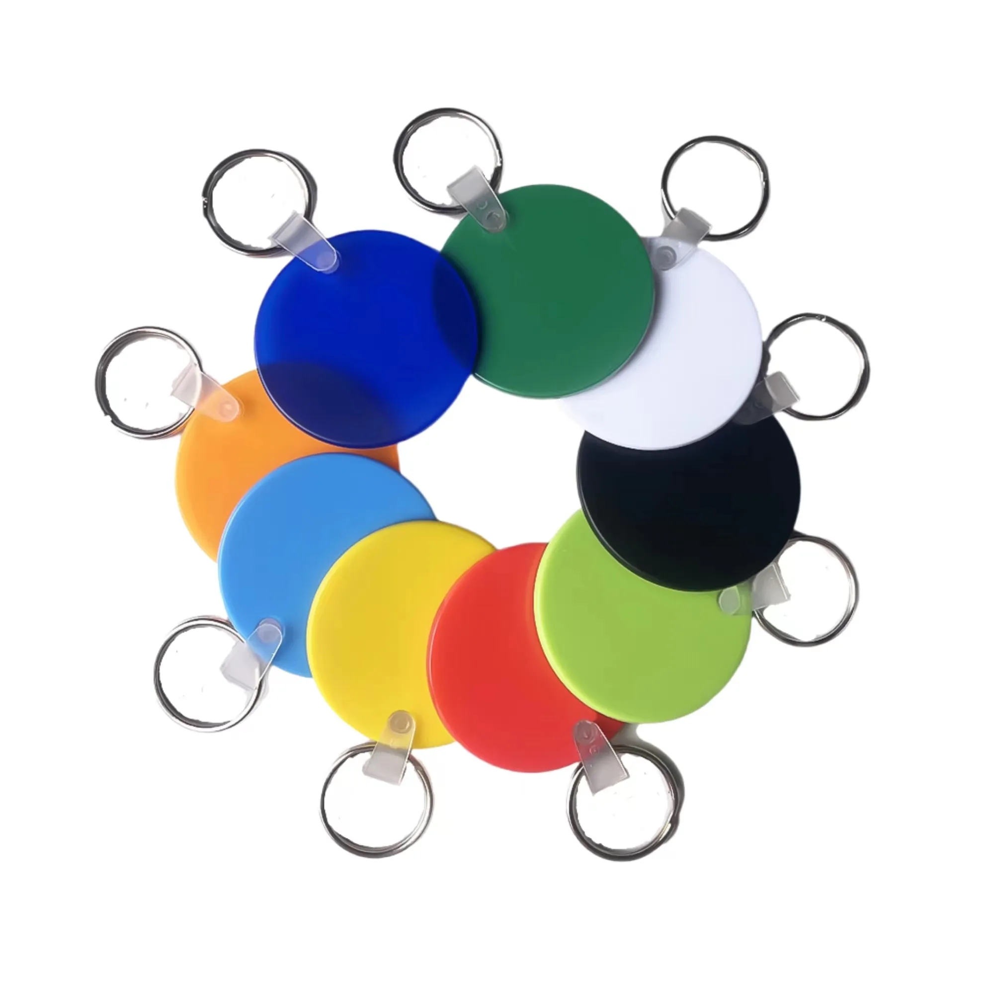 Circle Tag Soft Plastic Keychains 1