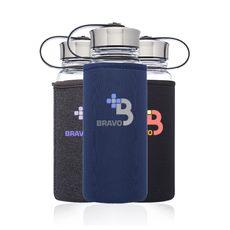 25 oz. Glass Bottles in Neoprene Pouch 2
