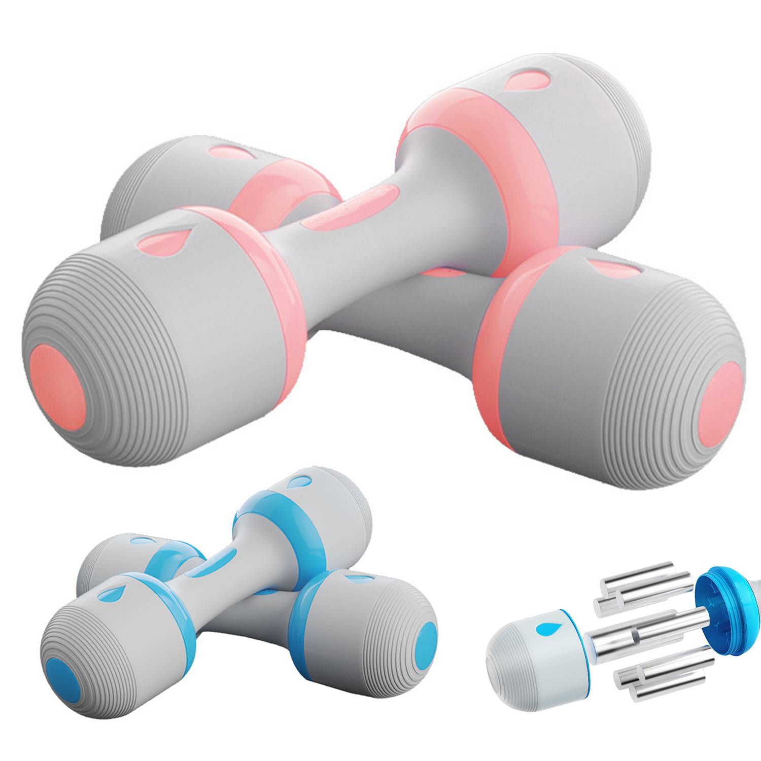 Non-Slip TPR Grip Adjustable Dumbbell 6