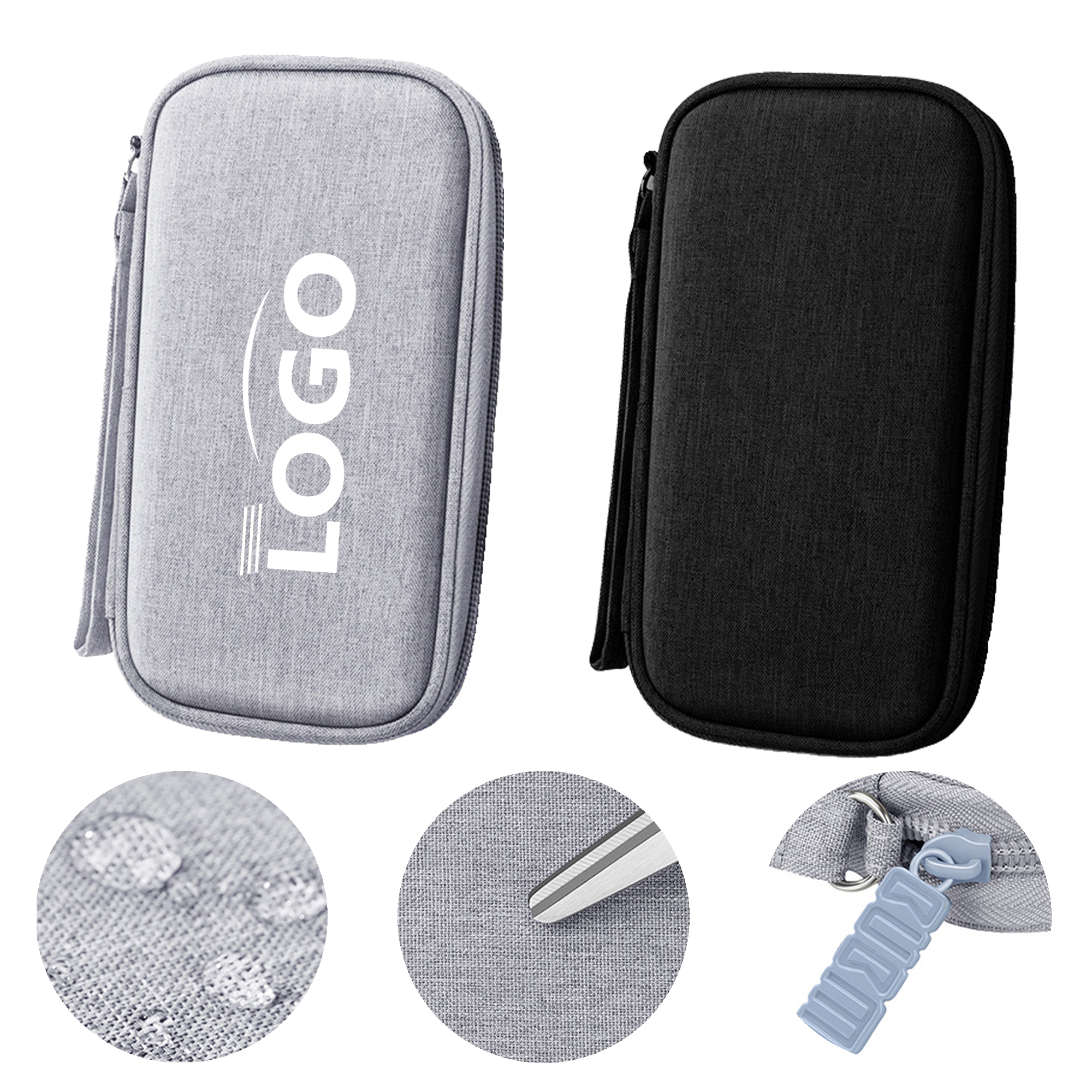 Brandable Compact Pouch With Secure Zipper Closure 1