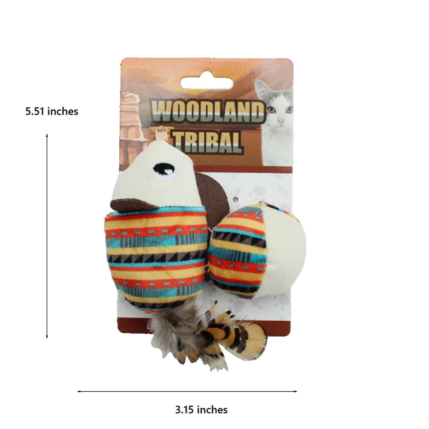 Chew Resistant Interactive Plush Cat Teaser Toy 9