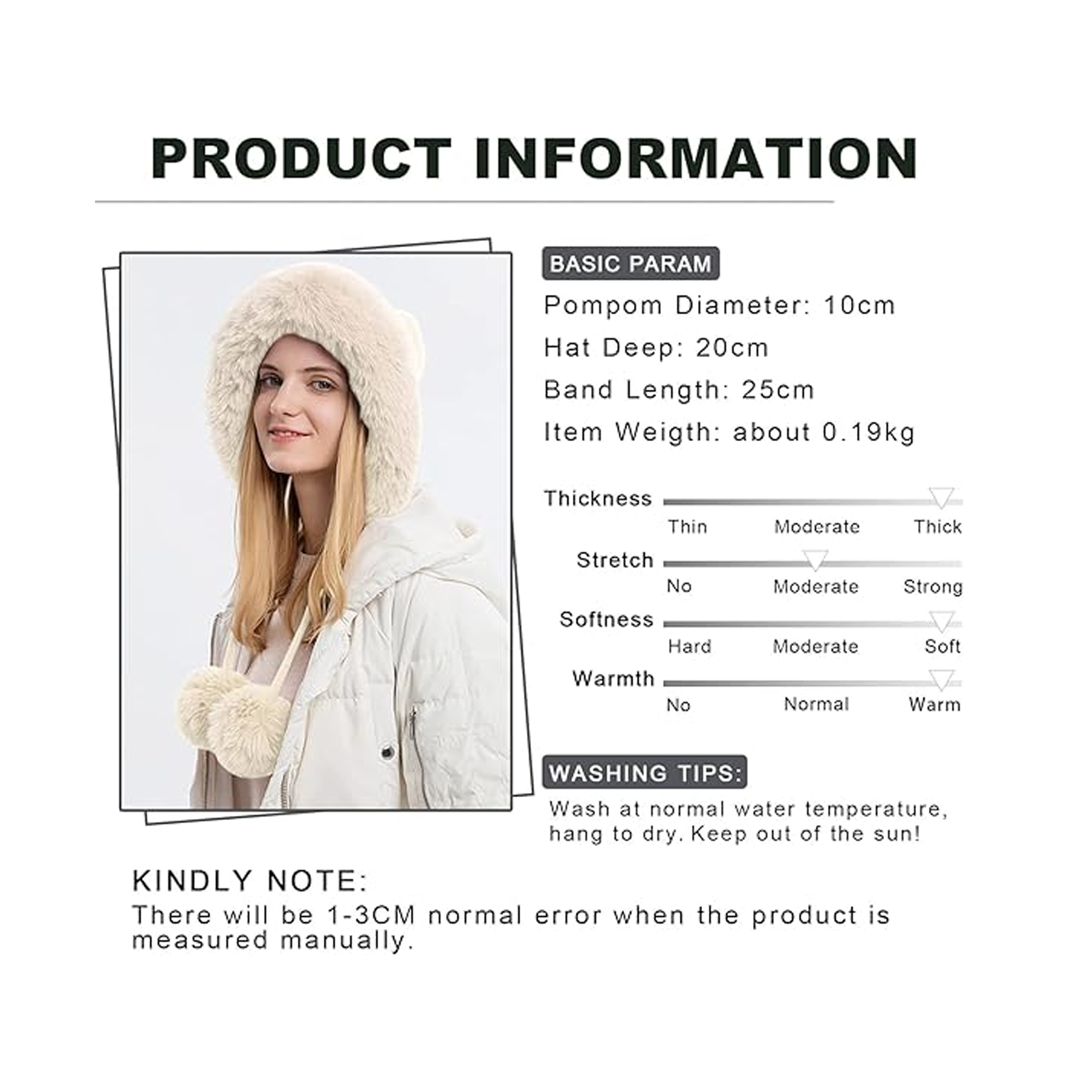 Women Winter Wool Cover Ear Hat 2