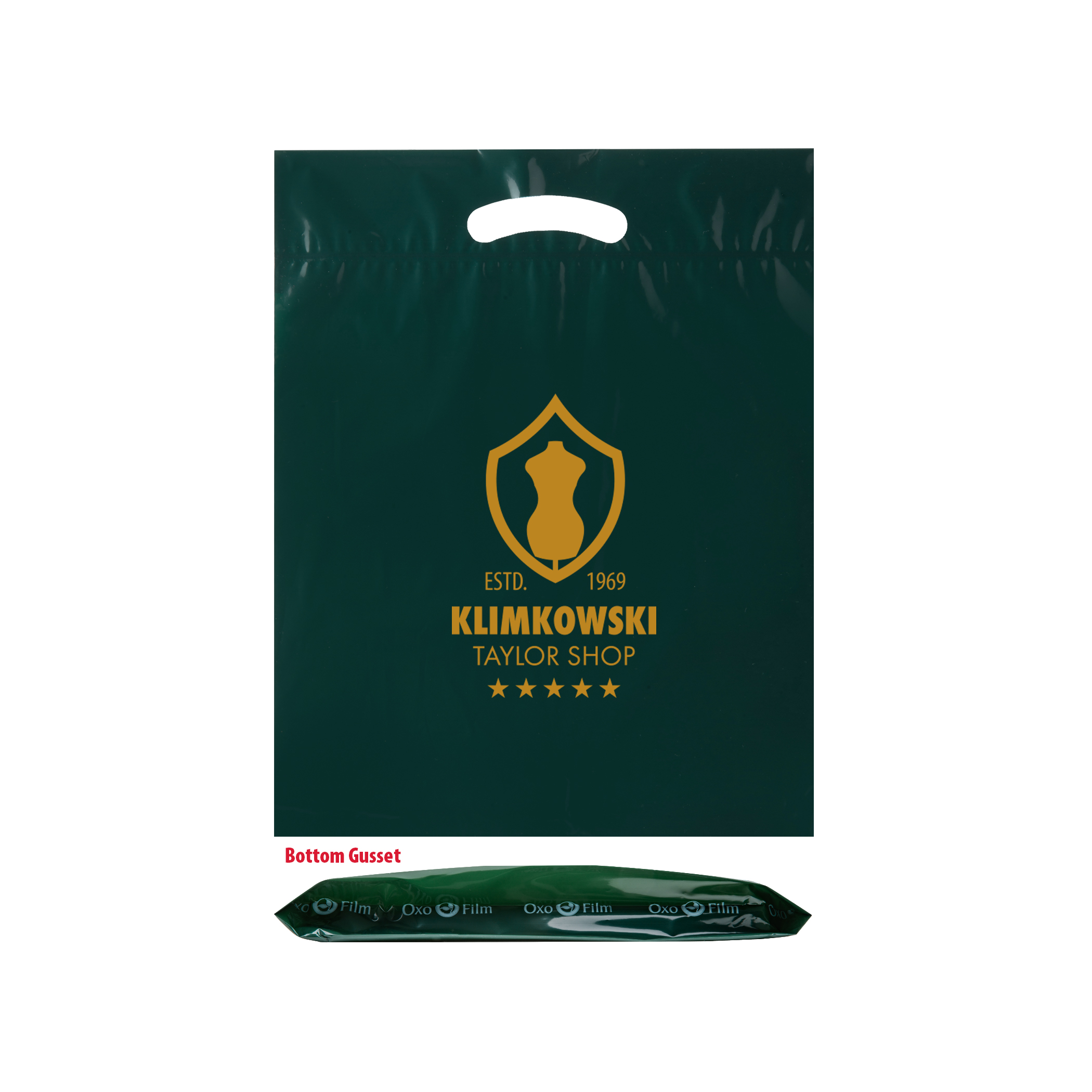 Oxo-Reusable Plastic Fold Over Die Cut Bag 8