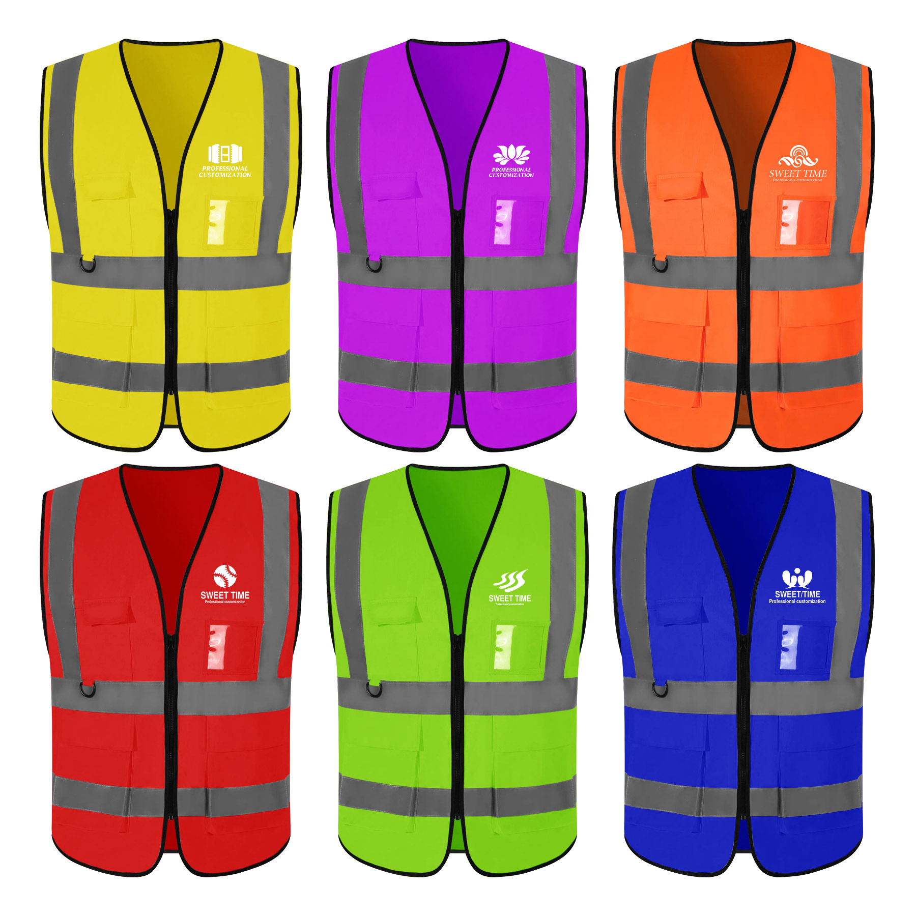 Reflective Fluorescent Vest With Multiple Pockets 4