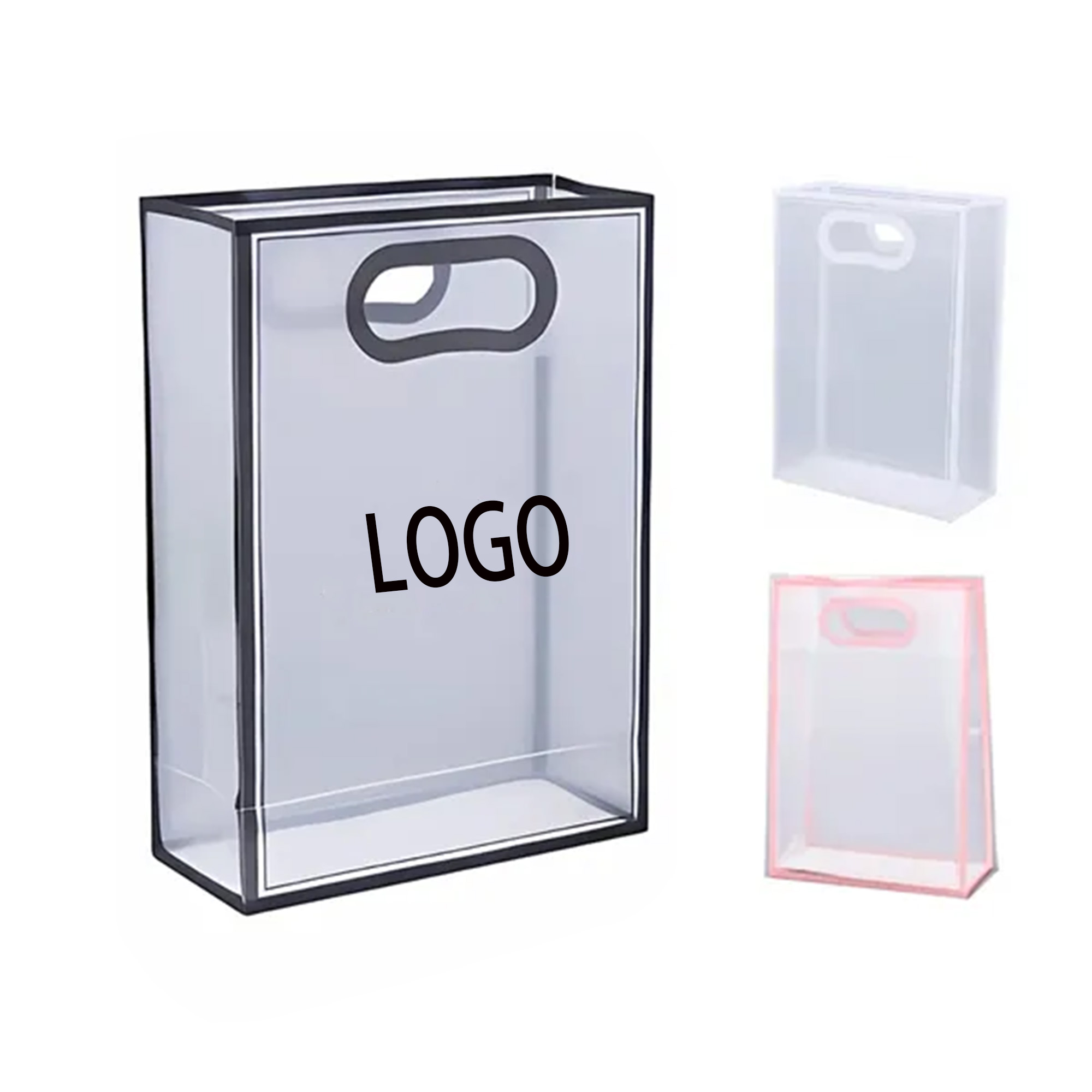 Thickened PVC Transparent Frosted Tote Bag 2