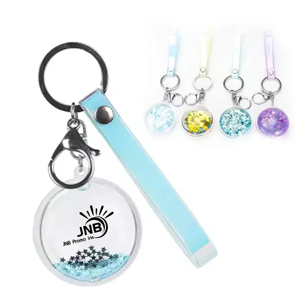 Glitter Powder Moving Floating Keychain