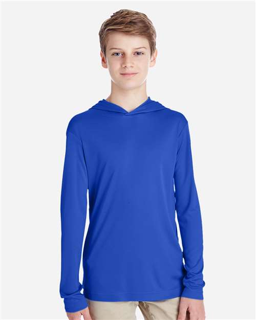 Youth Zone Performance Hooded Long Sleeve T-Shirt - TT41Y 3