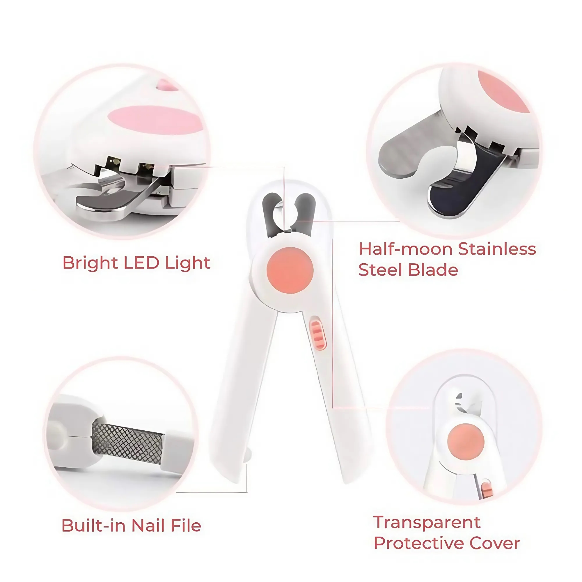 LED light pet nail clippers 5