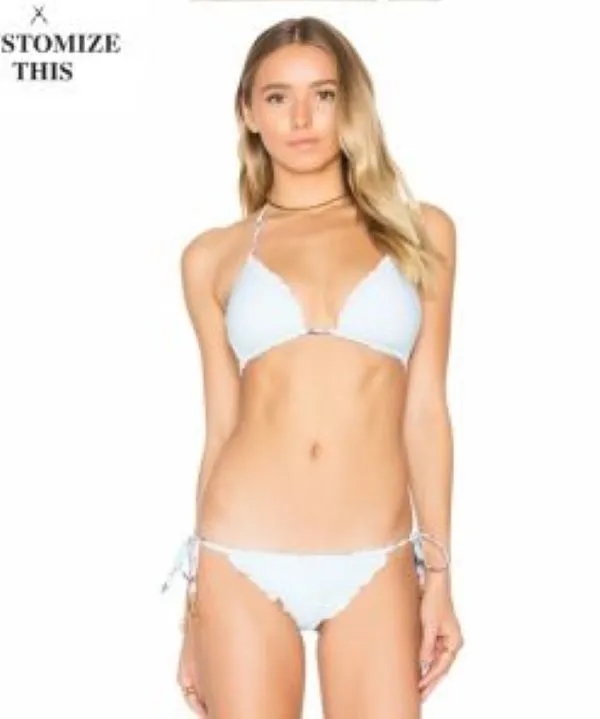 Breathable Bralette Bikini Set with Factory Sample Straps 2