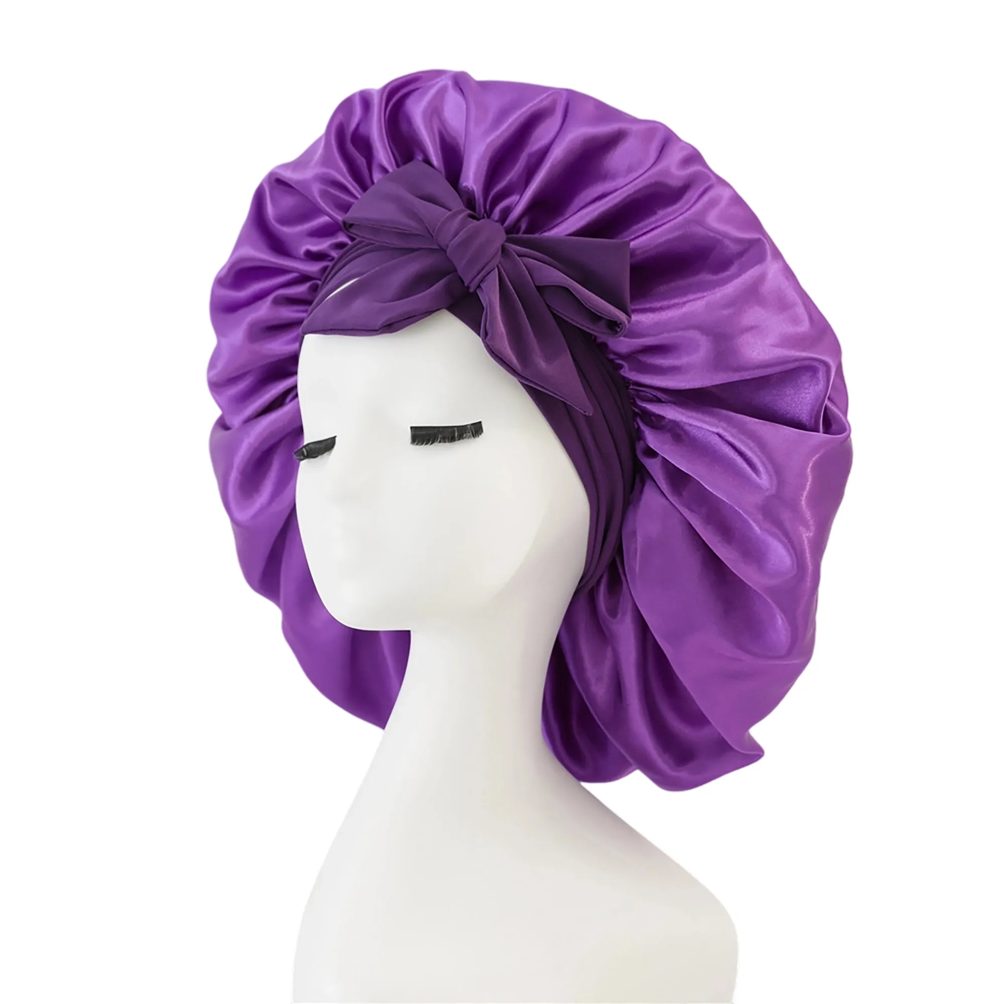 MOQ 50 Satin Hair Protection Sleep Cap 4