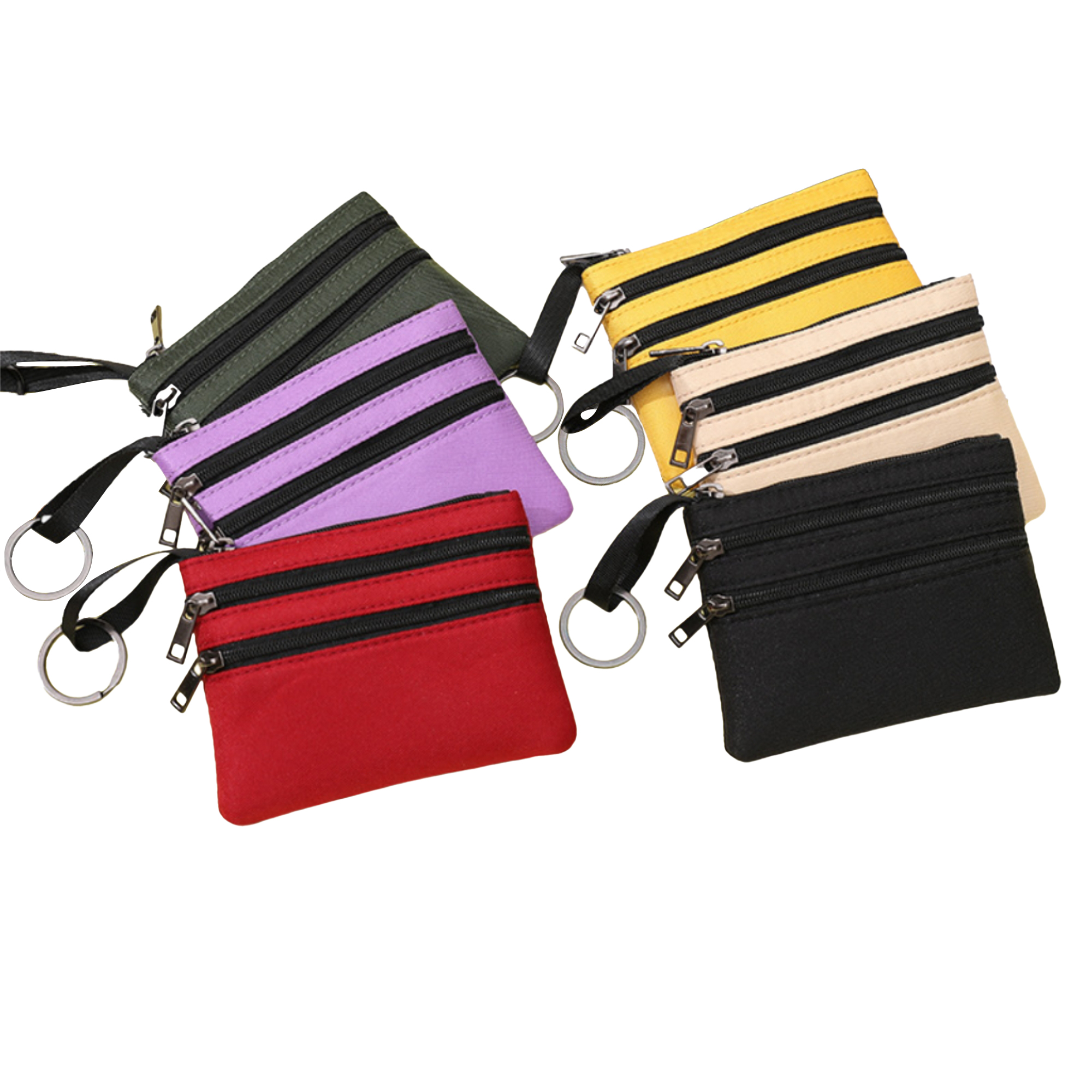 Coin Purse with 3 Zipped Pockets 2