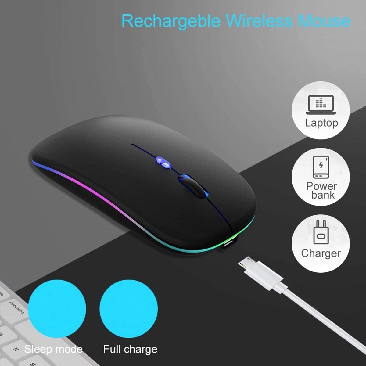 New Bluetooth Charging Silent Laptop Wireless Mouse 4
