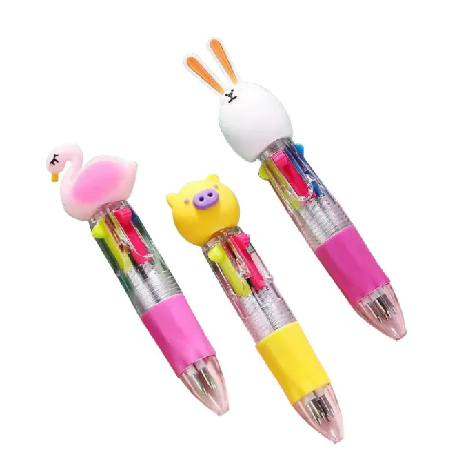 Mini Cute Cartoon Four Color Ballpoint Pens 5
