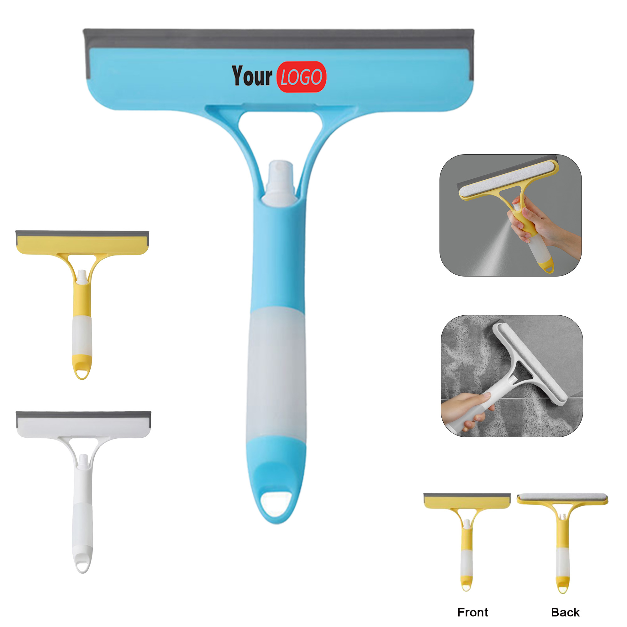 Glass Cleaner With Attached Sprayer And Scrub Sponge 4