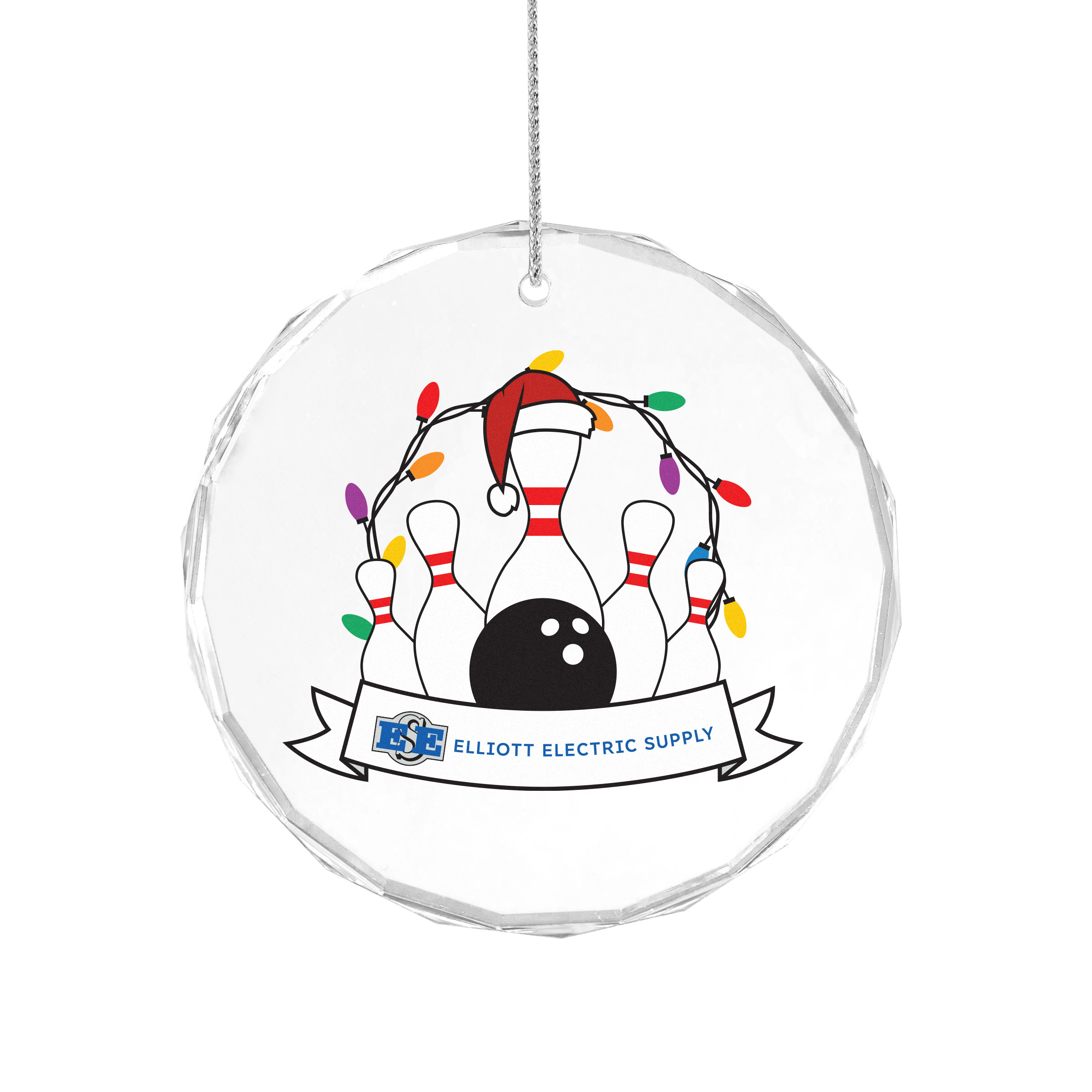 Faceted Glass Holiday Ornament 12